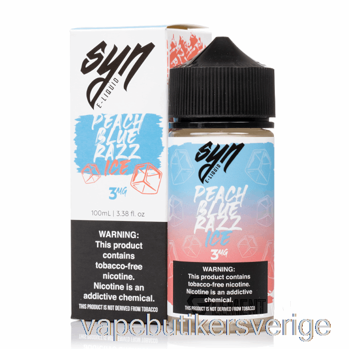 Vape Sverige Is Persika Blå Razz - Syn Vätskor - 100ml 3mg